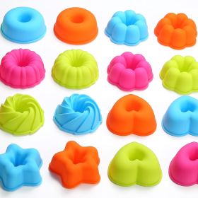 24pcs Silicone Molds; Nonstick Silicone Donut Mold; Silicone Baking Cups; Silicone Donut Pan; Muffin; Jello; Bagel Pan; Oven; Microwave; Dishwash