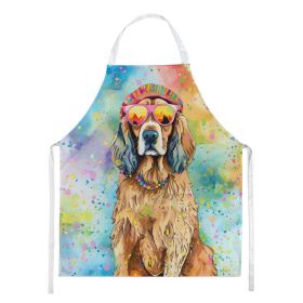 Cocker Spaniel Hippie Dawg Apron Cooking Kitchen Server Baking Crafts Gardening for Adult Women Men, Unisex, Large, Multicolor