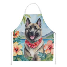 Norwegian Elkhound Luau Apron Cooking Kitchen Server Baking Crafts Gardening for Adult Women Men, Unisex, Large, Multicolor