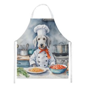 Bedlington Terrier The Chef Apron Cooking Kitchen Server Baking Crafts Gardening for Adult Women Men, Unisex, Large, Multicolor