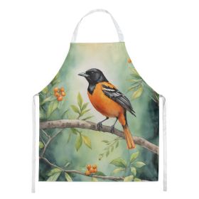 Maryland Baltimore Oriole Apron Cooking Kitchen Server Baking Crafts Gardening for Adult Women Men, Unisex, Large, Multicolor