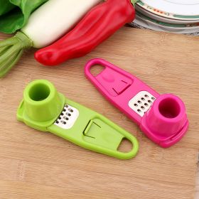 Kitchen Gadget Garlic Masher Seasoning Grinder (Option: Simple packing-Rose red)