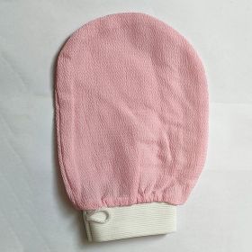 Rayon Bath Gloves Single Layer Multicolor Rubbing Dead Skin (Color: pink)