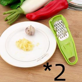 Kitchen Gadget Garlic Masher Seasoning Grinder (Option: 2pcs Simple packing-Light green)