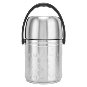 1.5L Stainless Steel Insulated Lunch Box MultiLayer Handheld Thermal Lunch Container (Option: as picture)