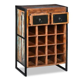 vidaXL Wine Rack for 16 Bottles Solid Reclaimed Wood (Option: as picture)