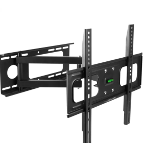 TV Wall Mount Swivel Tilt Full-Motion Articulating Wall Rack For 32in-55in TVs 99lbs Max Bearing (Color: Black)