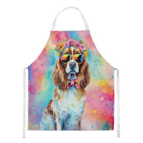 Cavalier Spaniel Hippie Dawg Apron Cooking Kitchen Server Baking Crafts Gardening for Adult Women Men, Unisex, Large, Multicolor (Default: Default)